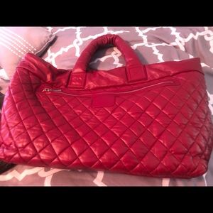Chanel Travel Bag , reversible , red and navy